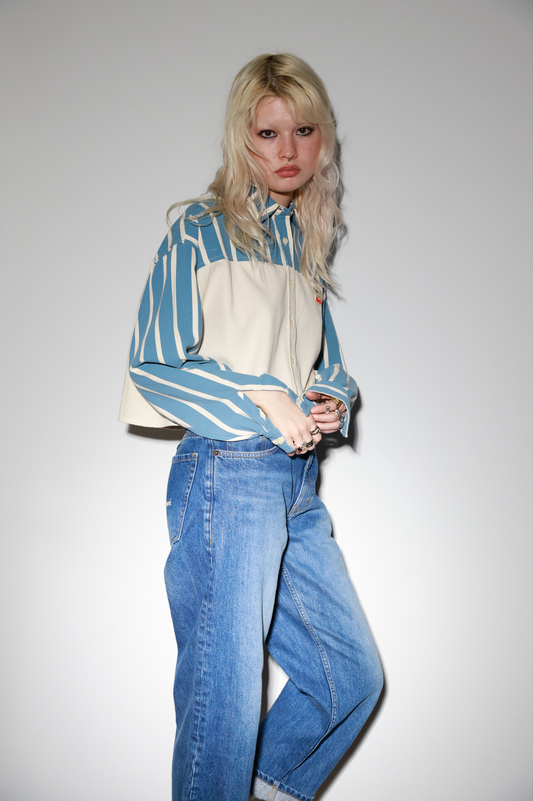 divided calm overshirt